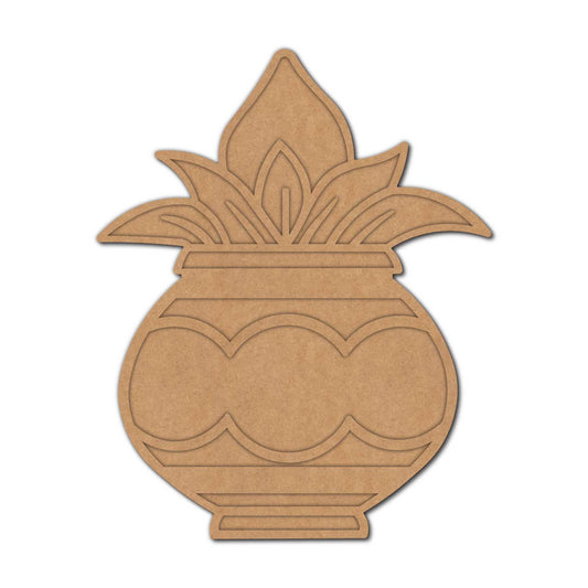 Kalash Matka Reusable Rangoli Base MDF Design 2