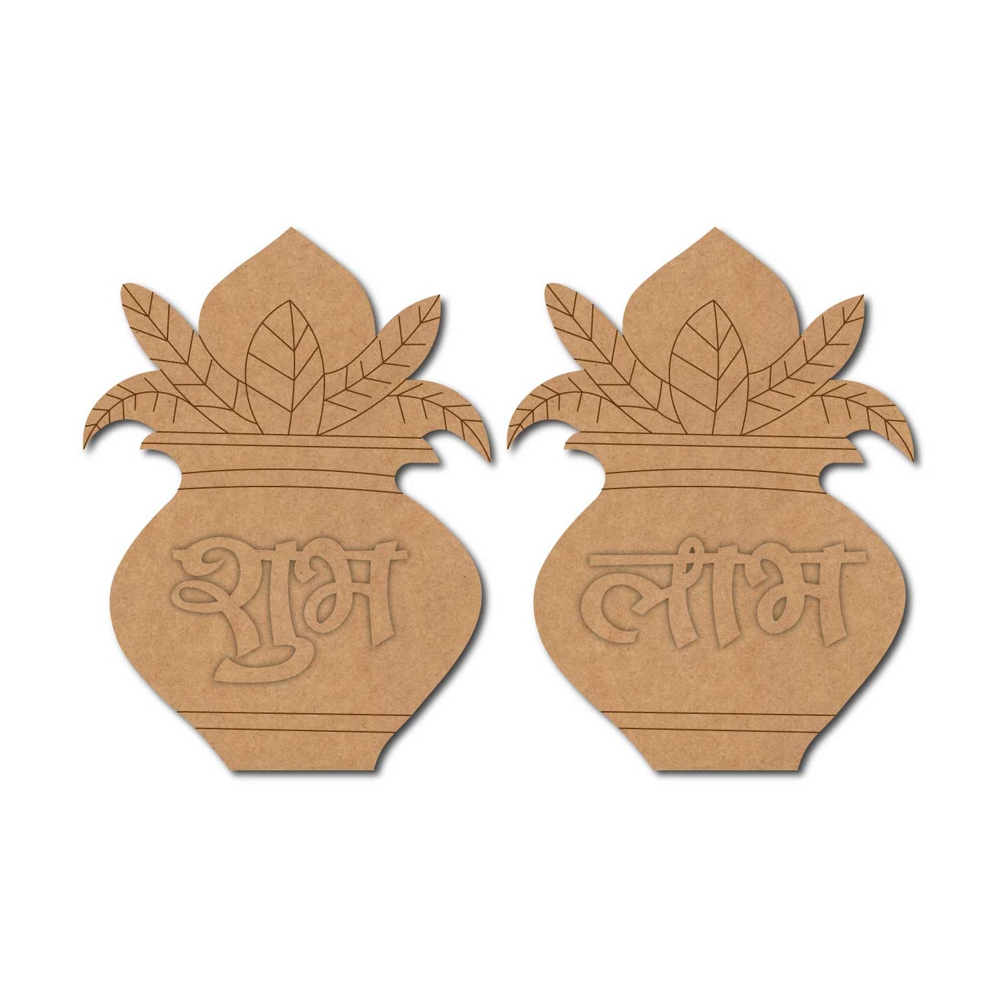 Kalash Matka Shubh Labh Base MDF Design 2