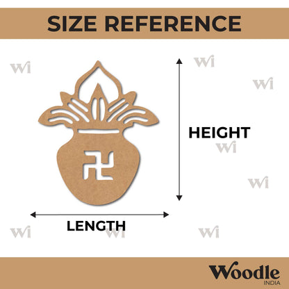 Kalash Matka Swastik Cutout MDF Design 1