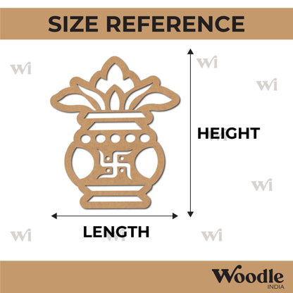 Kalash Matka Swastik Cutout MDF Design 2
