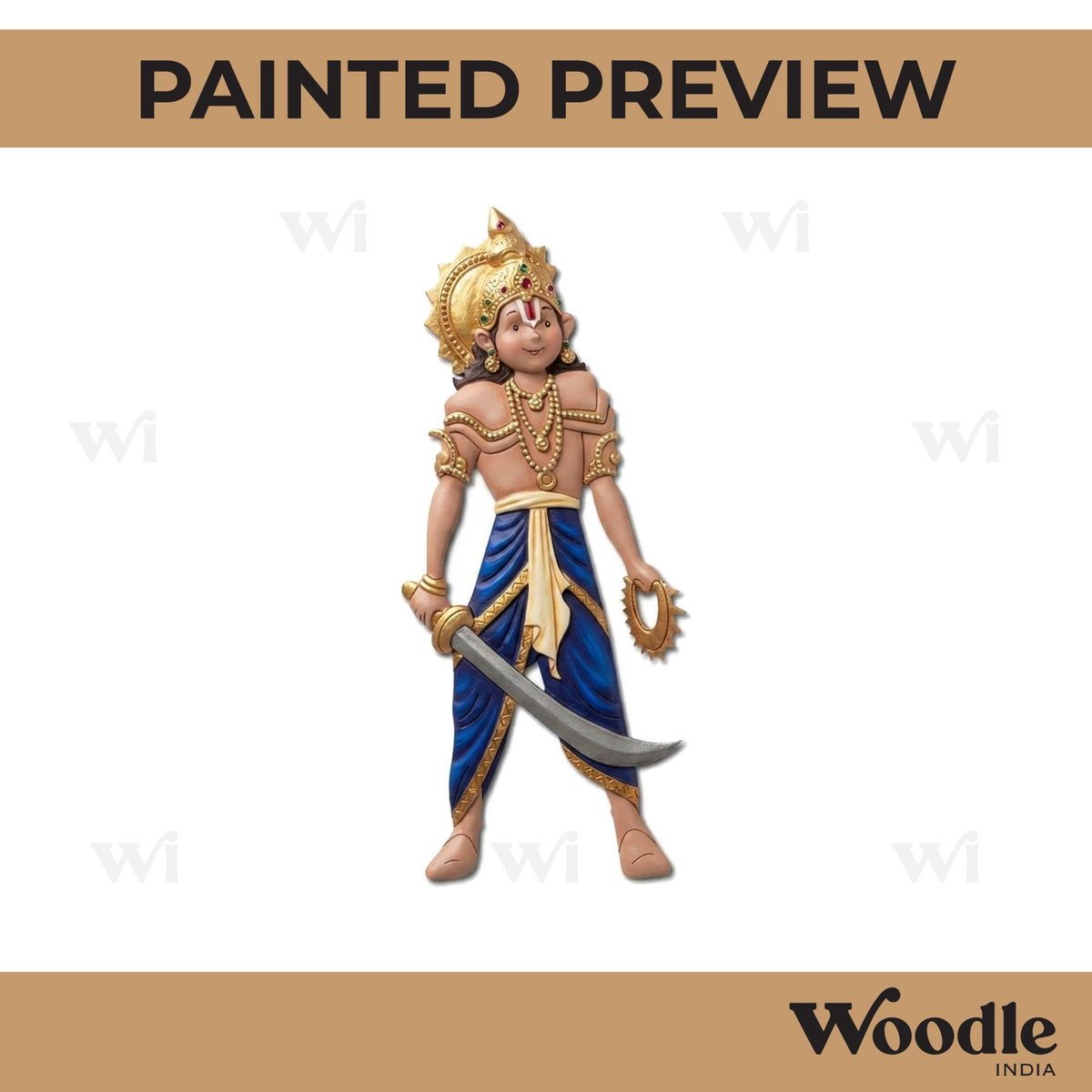 Kalki Avatar Of Lord Vishnu Pre Marked MDF Design 1