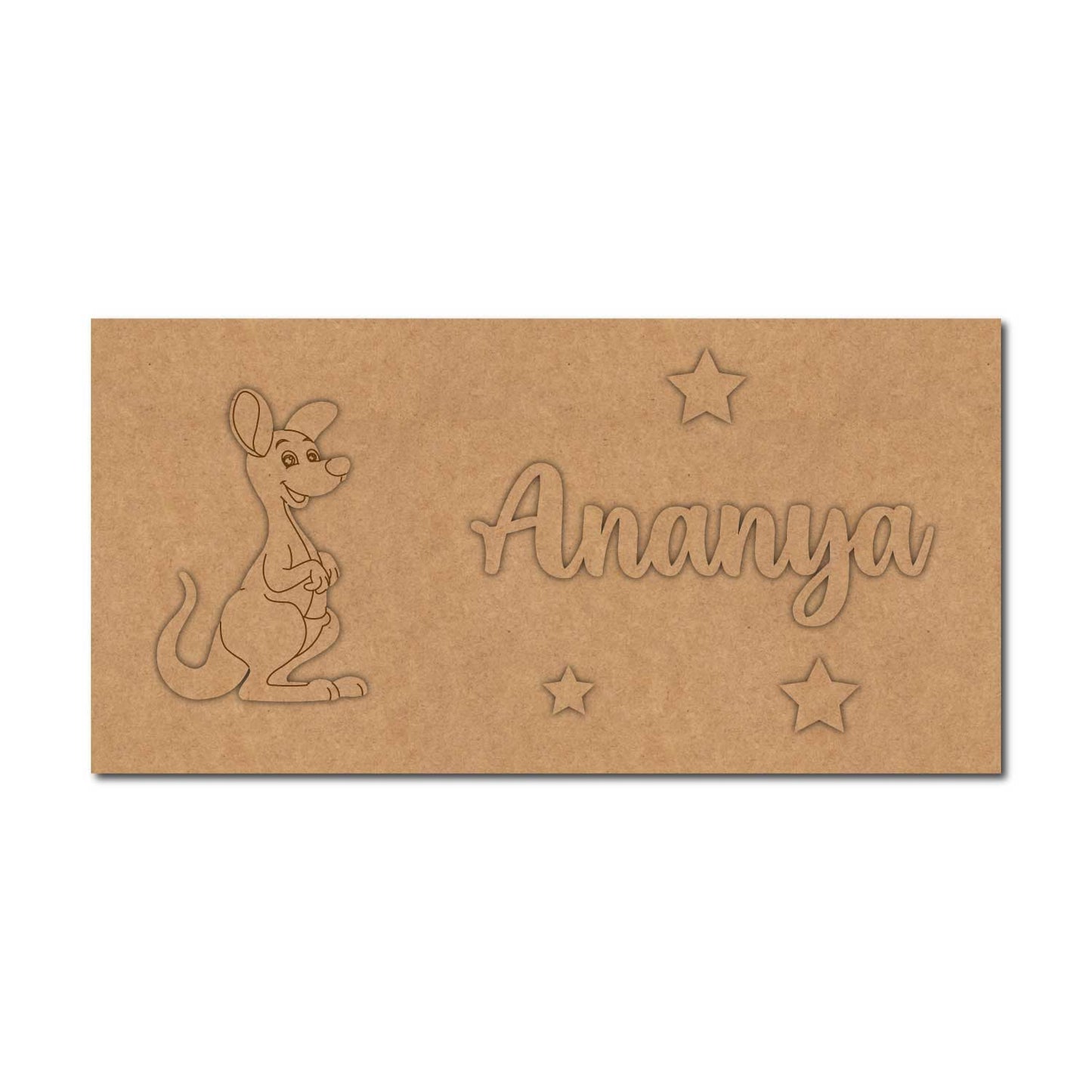 Kangaroo Kids Nameplate MDF Design 1