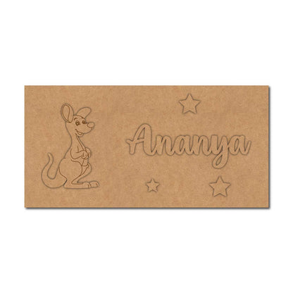 Kangaroo Kids Nameplate MDF Design 1
