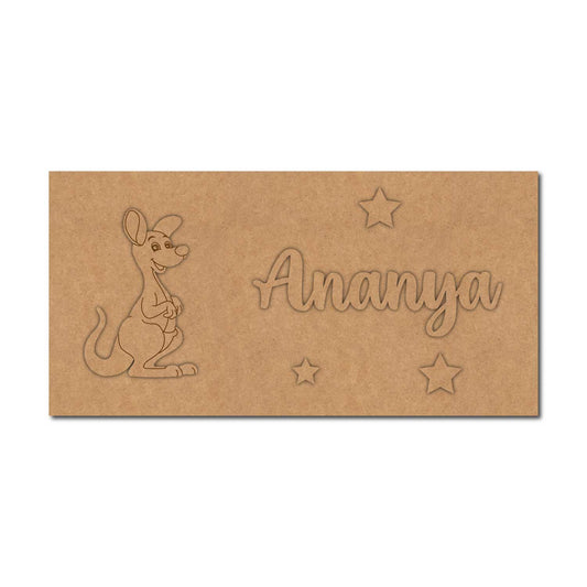 Kangaroo Kids Nameplate MDF Design 1
