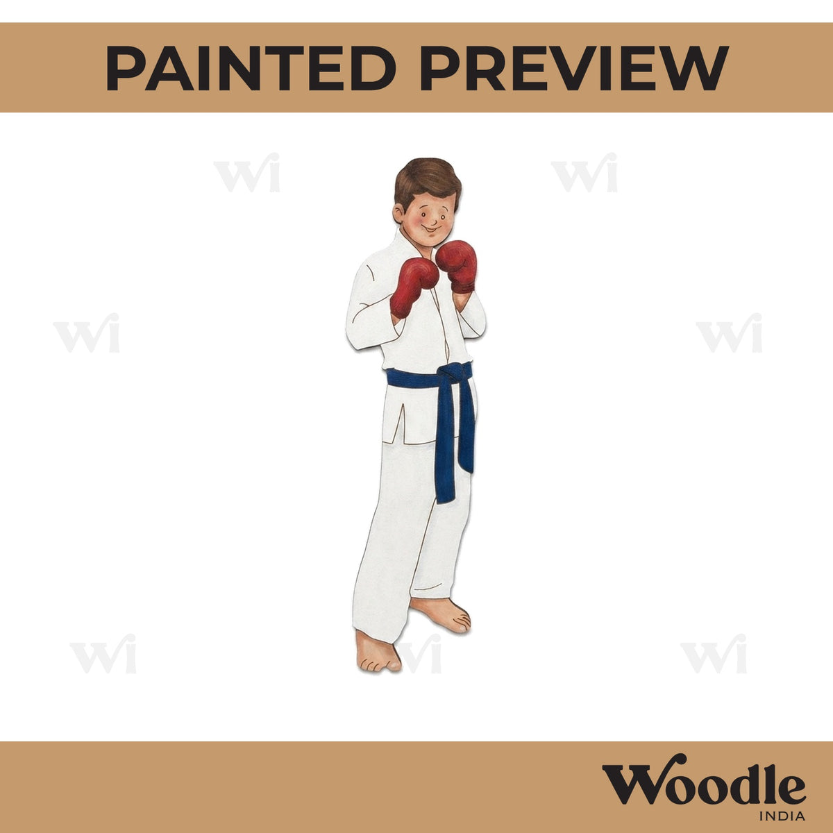 Karate Boy Pre Marked MDF Design 1