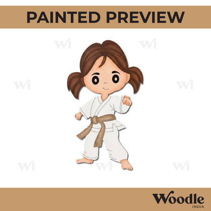 Karate Girl Pre Marked MDF Design 3