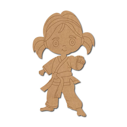 Karate Girl Pre Marked MDF Design 3