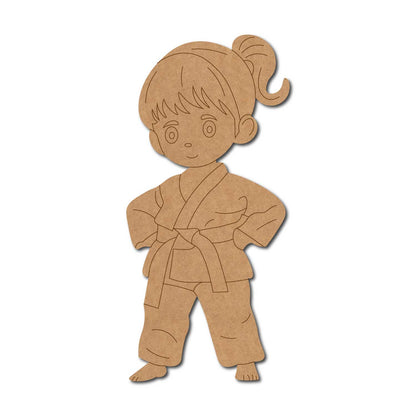 Karate Girl Pre Marked MDF Design 4