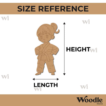 Karate Girl Pre Marked MDF Design 4