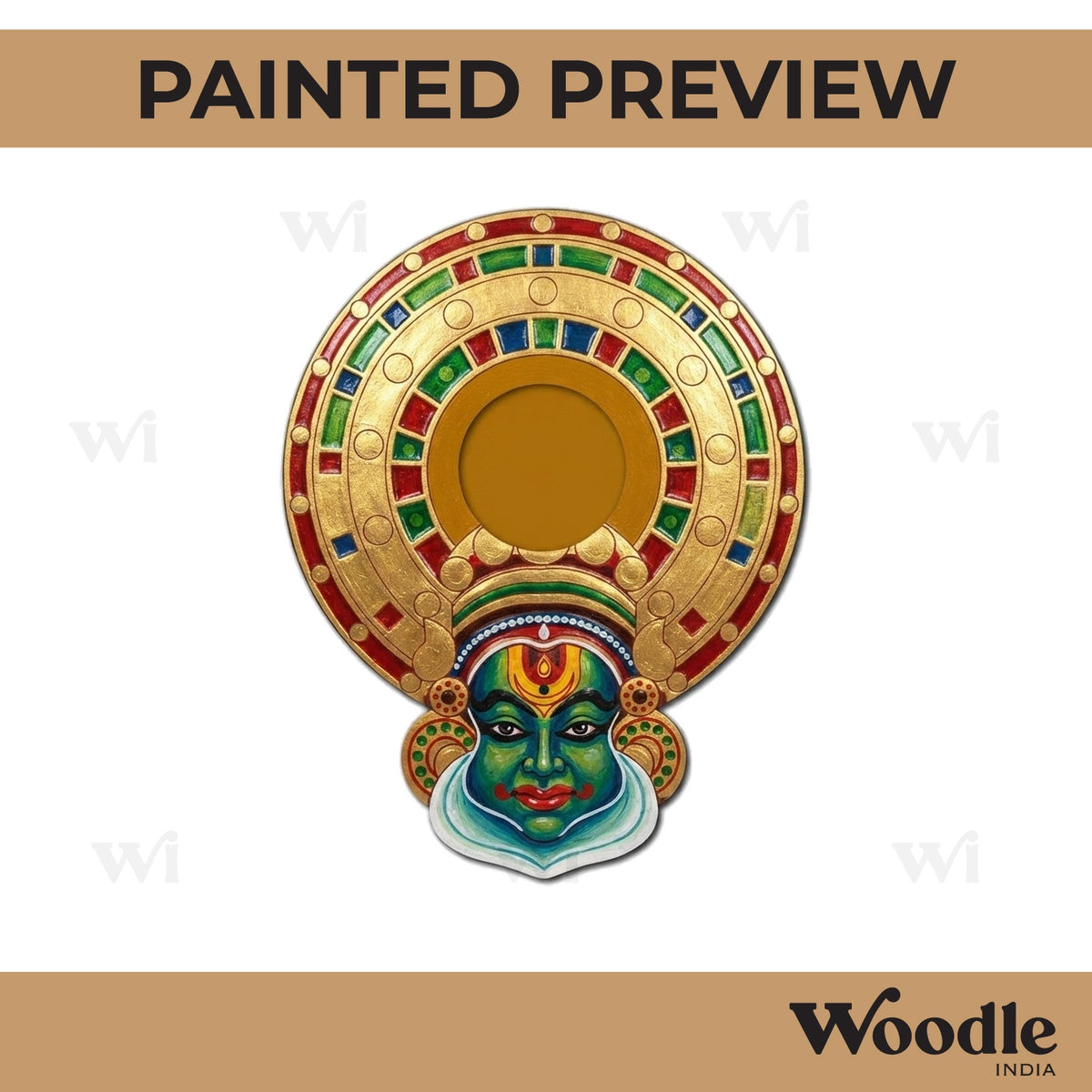 Kathakali Diya Tealight Holder Pre Marked MDF Design 1
