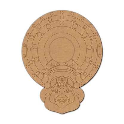 Kathakali Diya Tealight Holder Pre Marked MDF Design 1