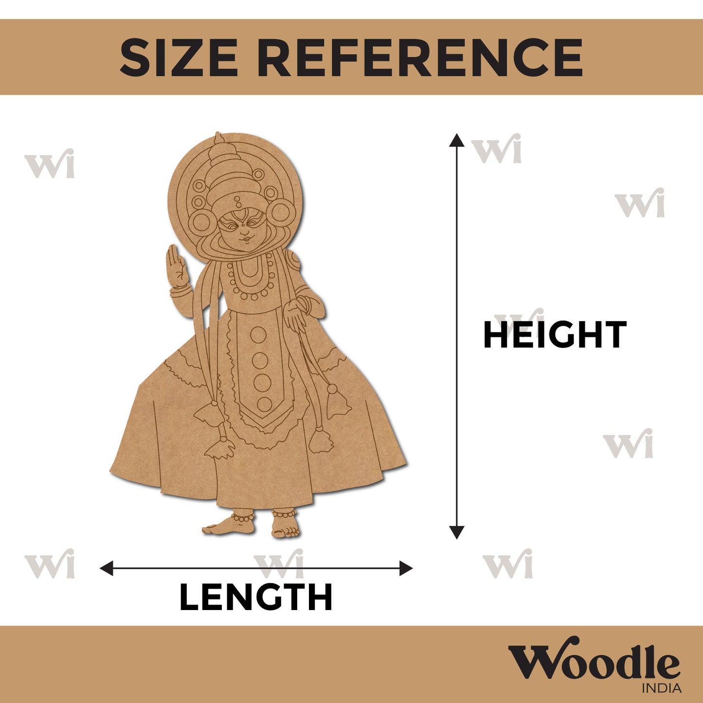 Kathakali Pre Marked MDF Design 4
