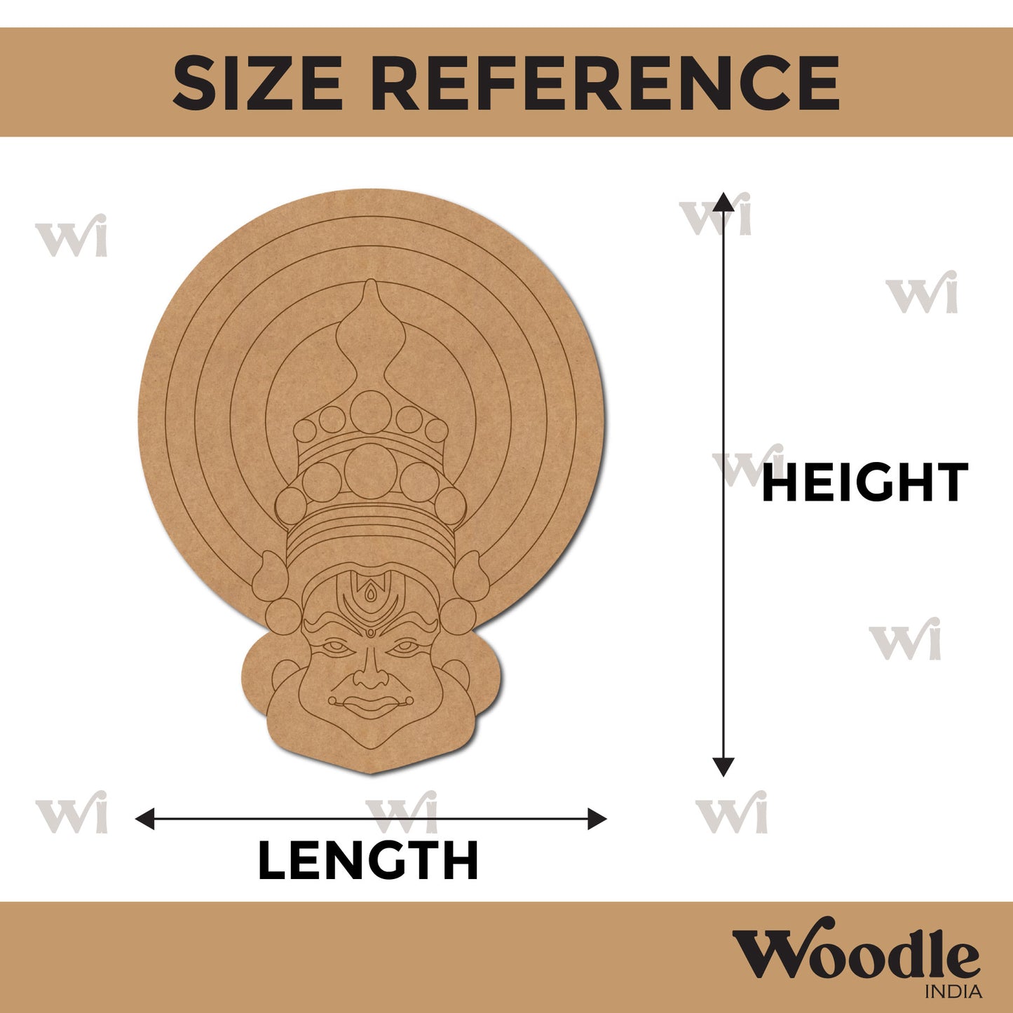 Kathakali Pre Marked MDF Design 6