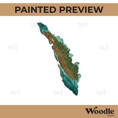 Kerala Map Cutout MDF Design 1