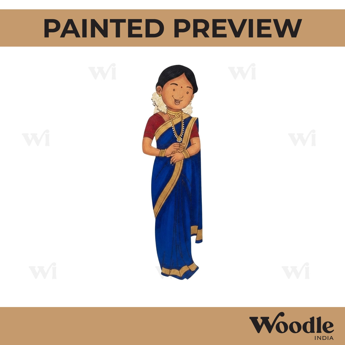 Kerala Woman Pre Marked MDF Design 1