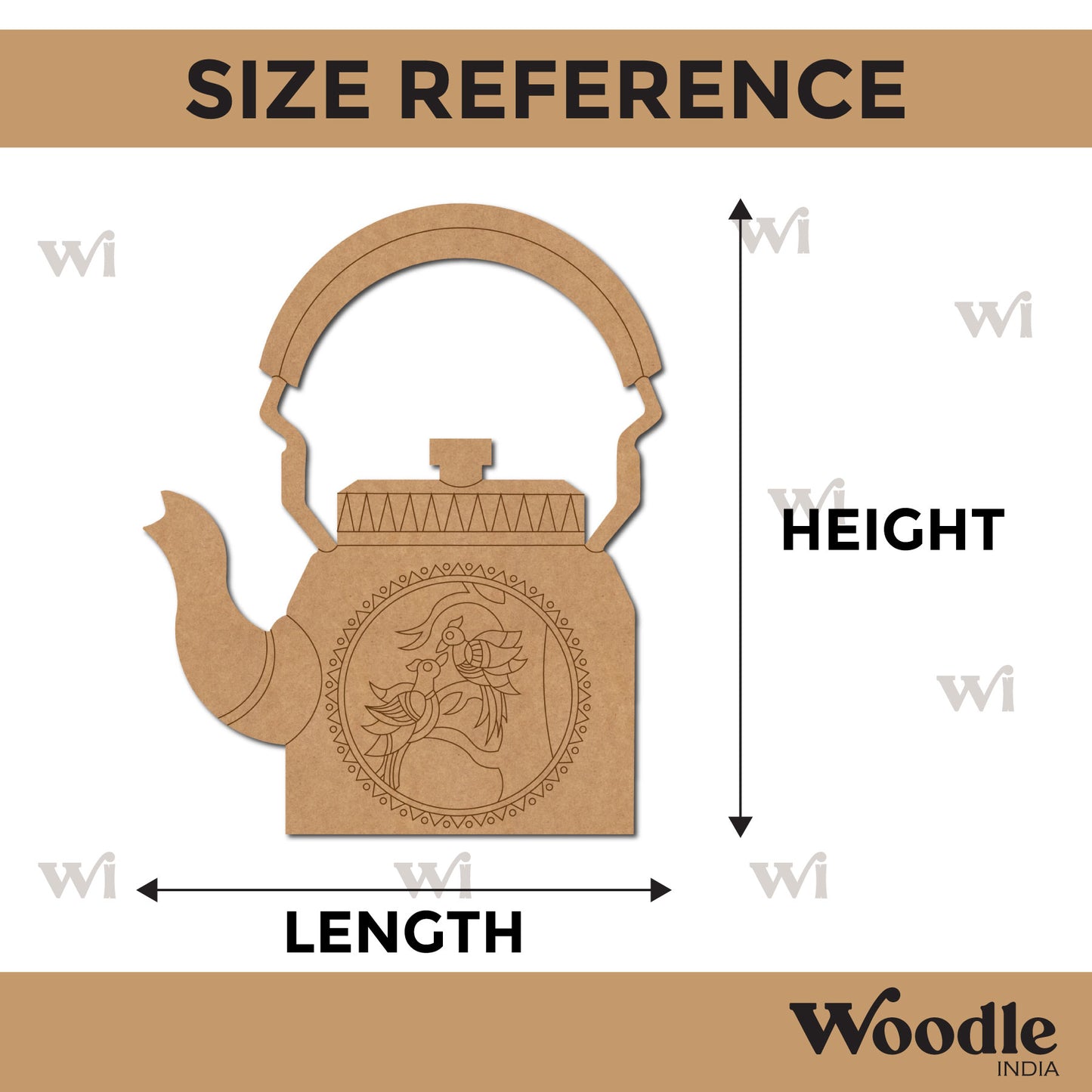 Kettle Bird Pre Marked MDF Design 1