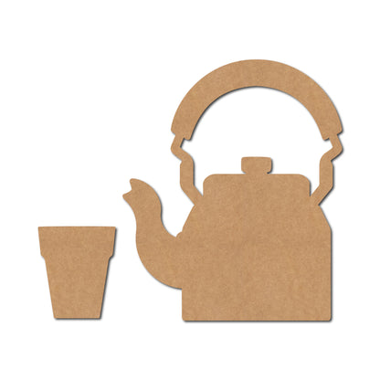 Kettle With Cup Cutout MDF Design 1