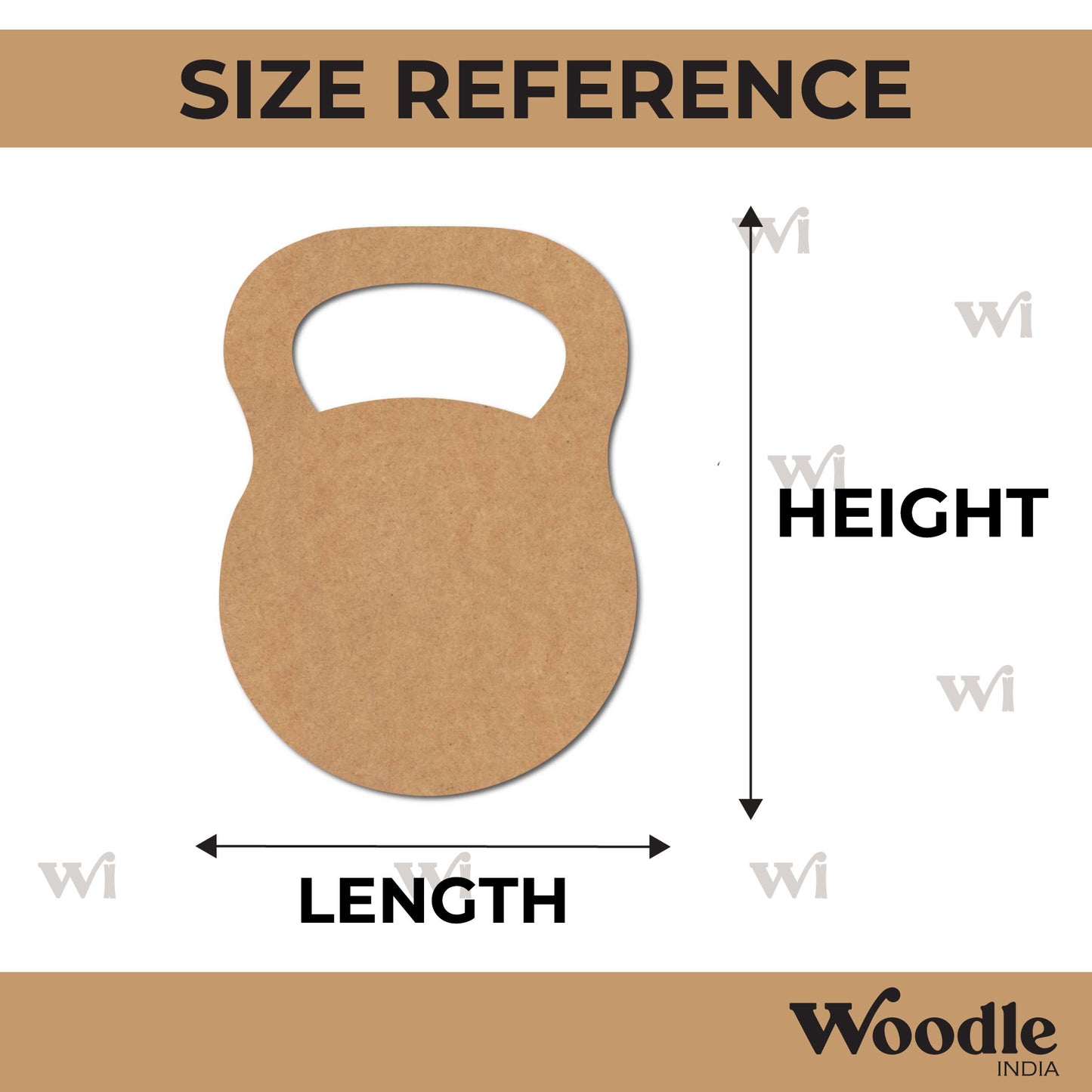 Kettlebell Cutout MDF Design 1