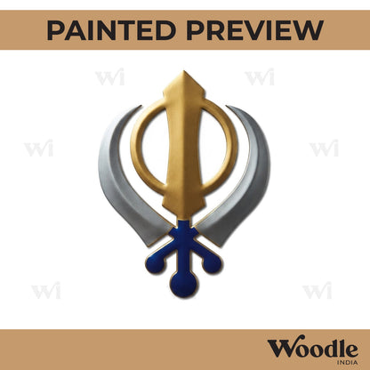 Khanda Sikh Symbol Cutout MDF Design 1