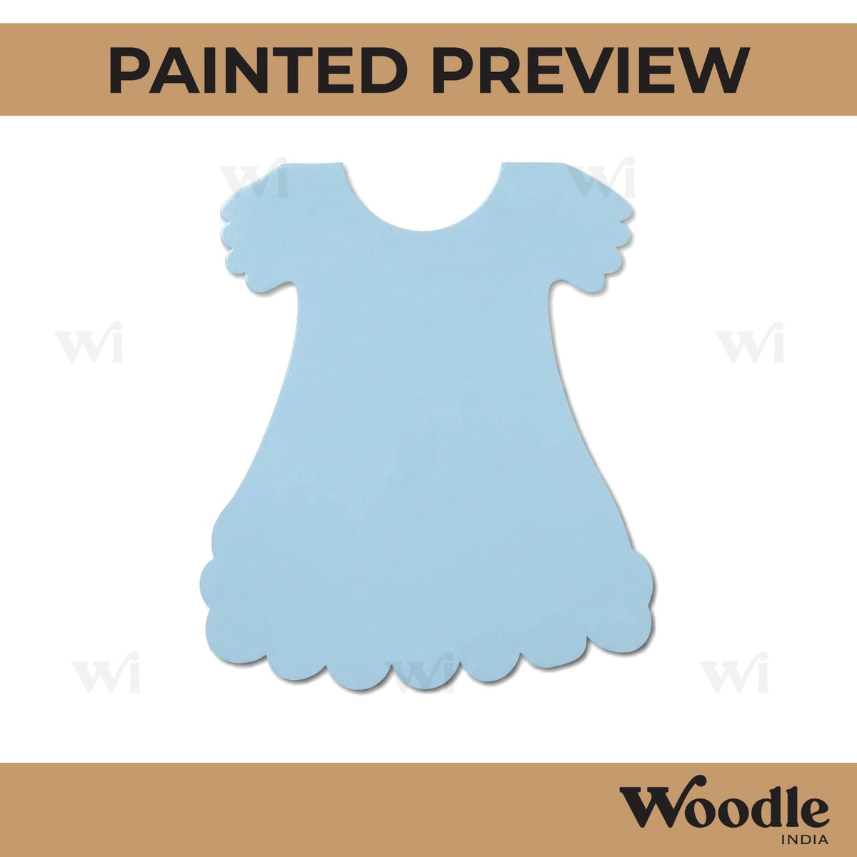 Kids Frock Cutout MDF Design 1