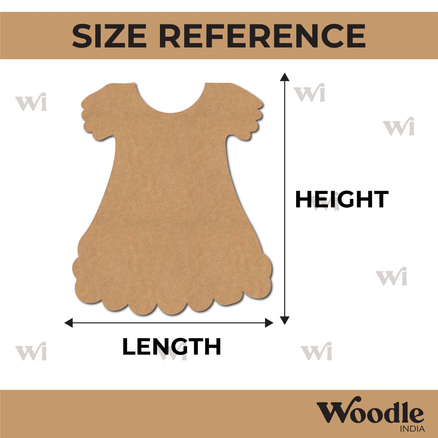 Kids Frock Cutout MDF Design 1
