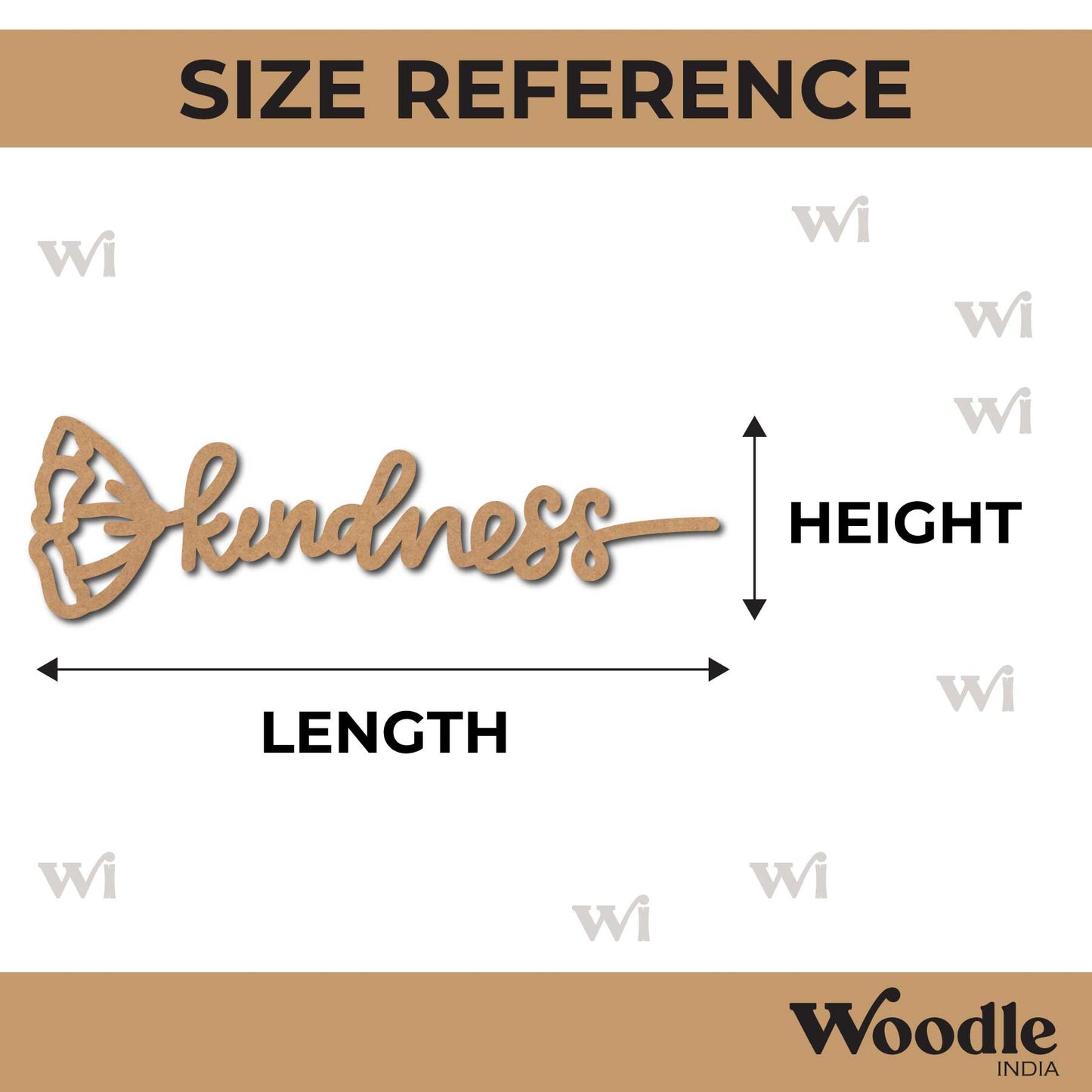 Kindness Text Flower Cutout MDF Design 1