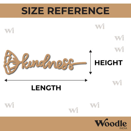 Kindness Text Flower Cutout MDF Design 1