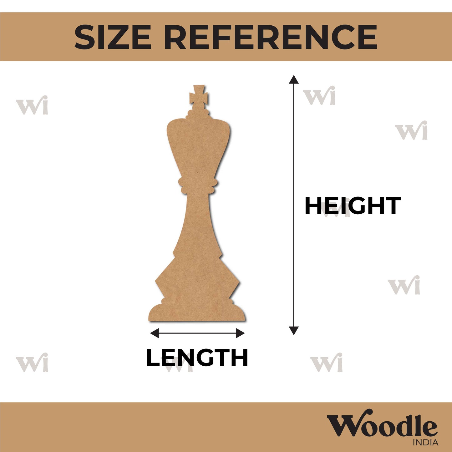 King Chess Cutout MDF Design 1