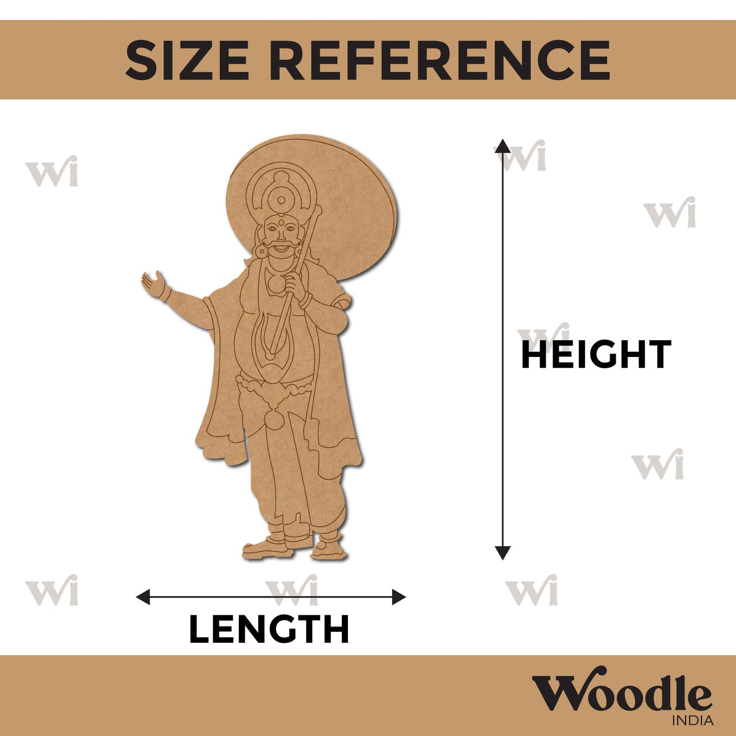 King Mahabali Pre Marked MDF Design 3