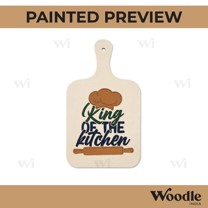 King Of The Kitchen Pre Marked Chopping Board MDF Design 1