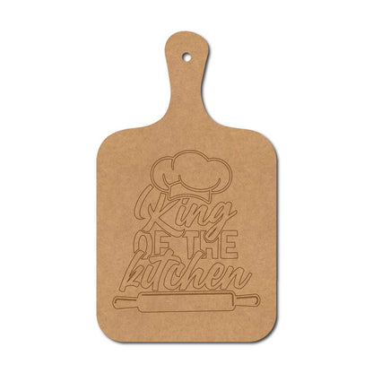 King Of The Kitchen Pre Marked Chopping Board MDF Design 1