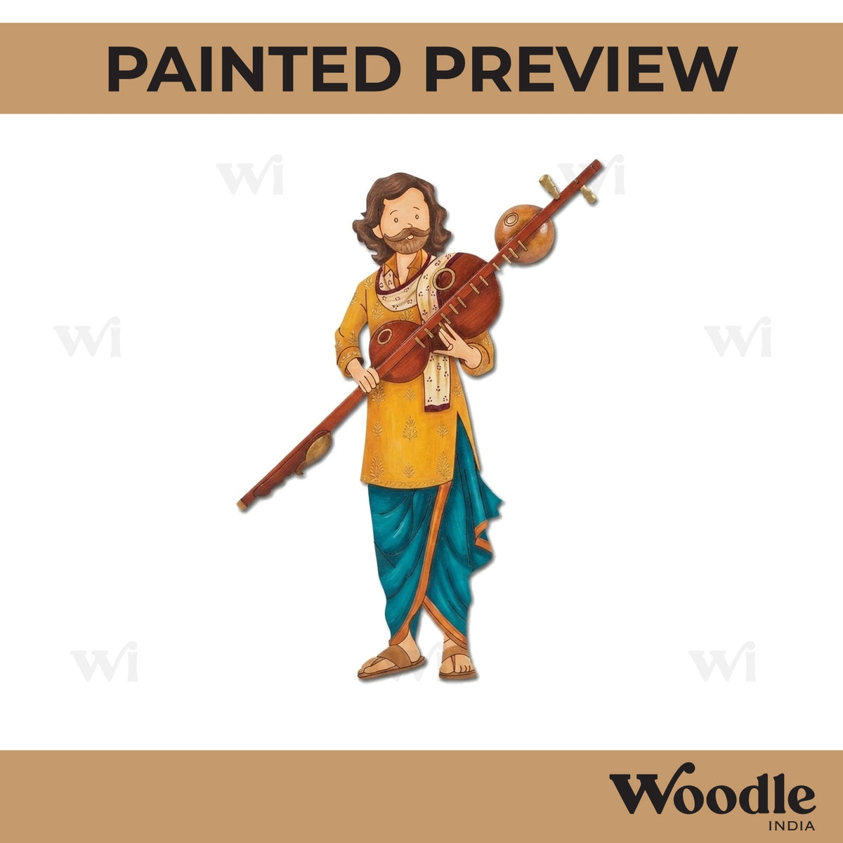 Kinnera Artist Telangana Pre Marked MDF Design 1