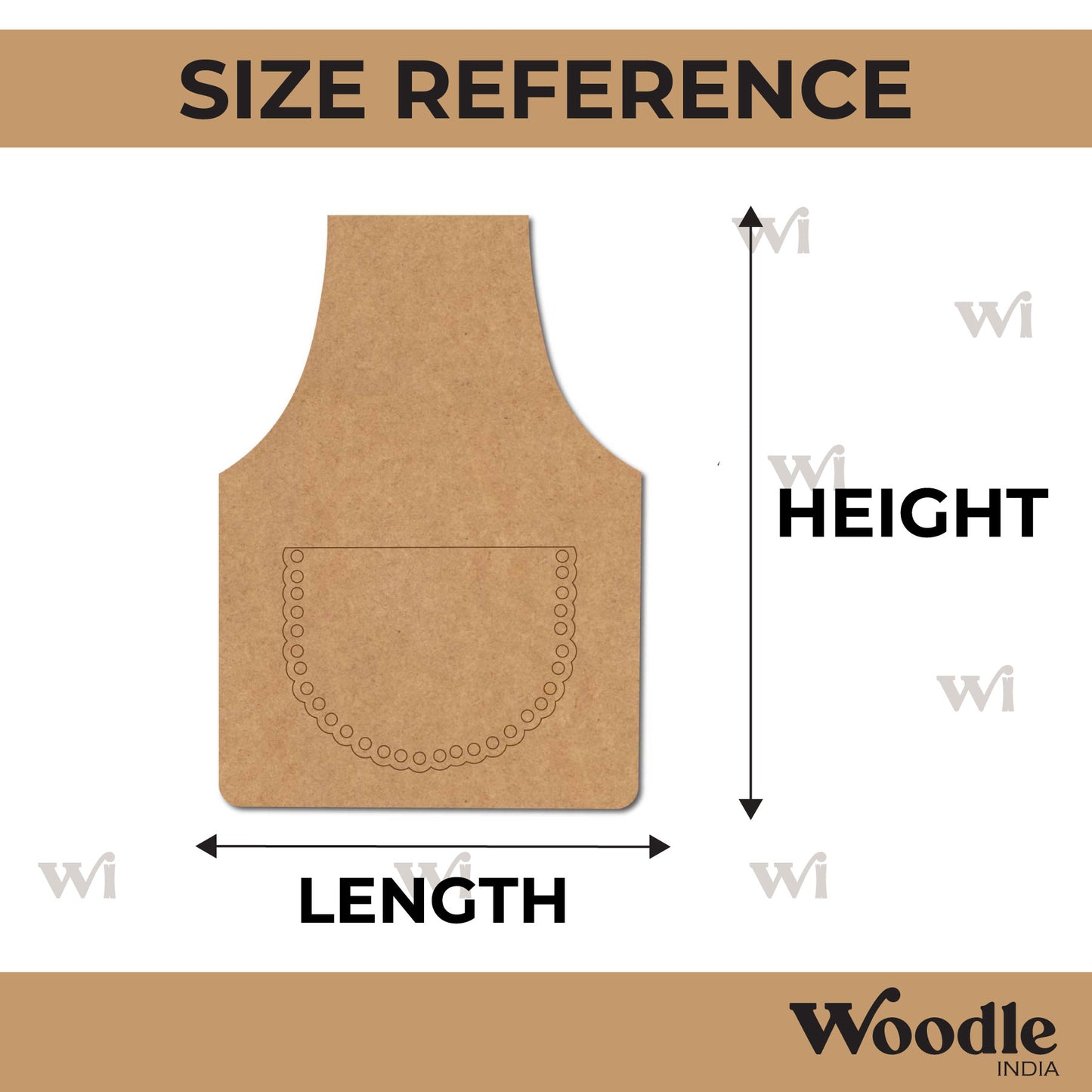 Kitchen Apron Pre Marked MDF Design 1
