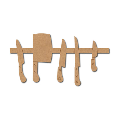 Kitchen Knives Pre Marked MDF Design 1