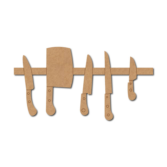 Kitchen Knives Pre Marked MDF Design 1