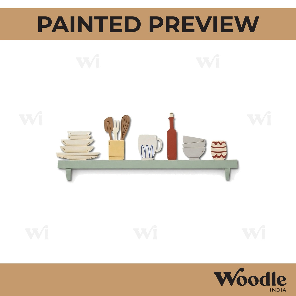 Kitchen Utensils Pre Marked Base MDF Design 1