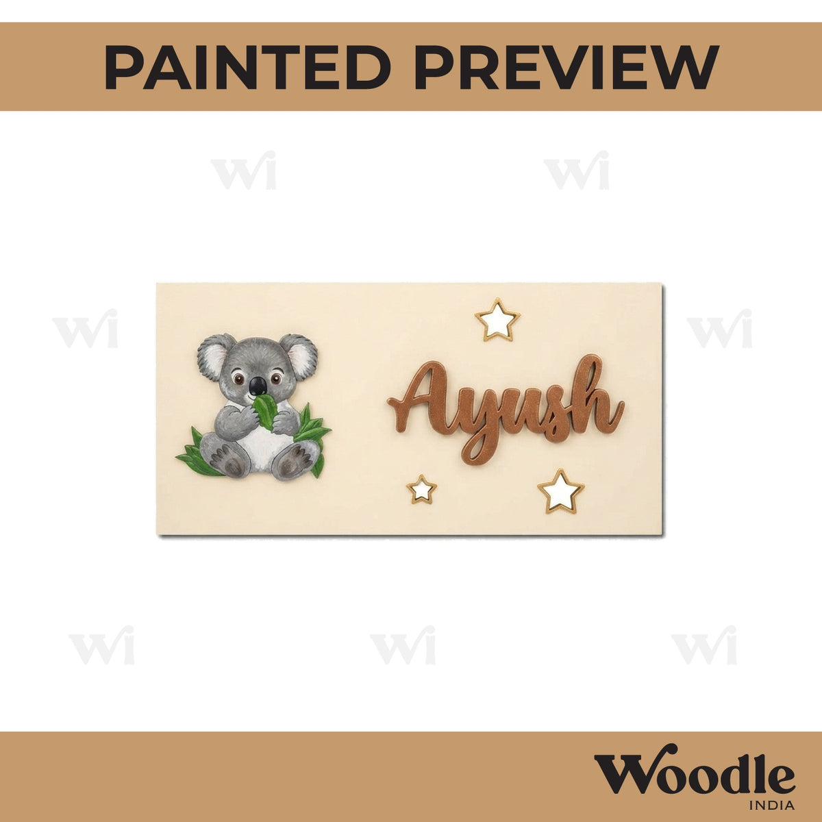 Koala Kids Nameplate MDF Design 1