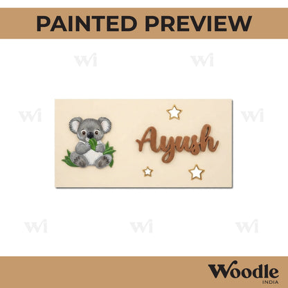 Koala Kids Nameplate MDF Design 1