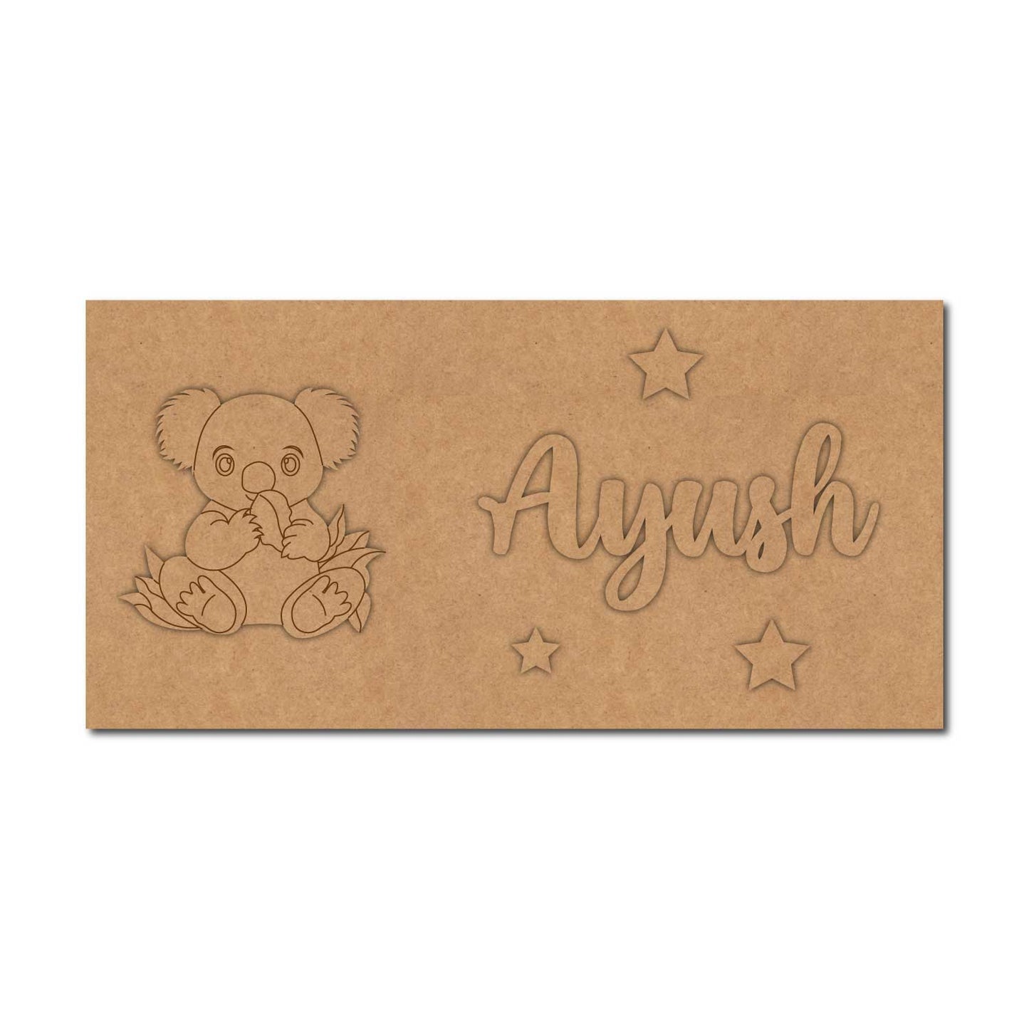 Koala Kids Nameplate MDF Design 1