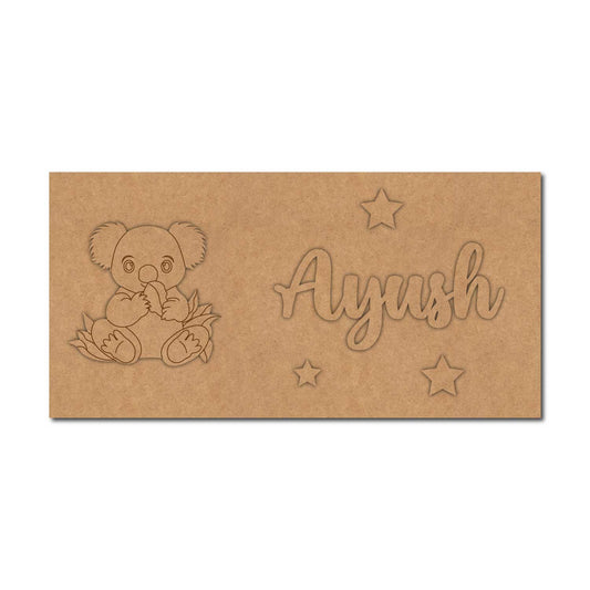 Koala Kids Nameplate MDF Design 1