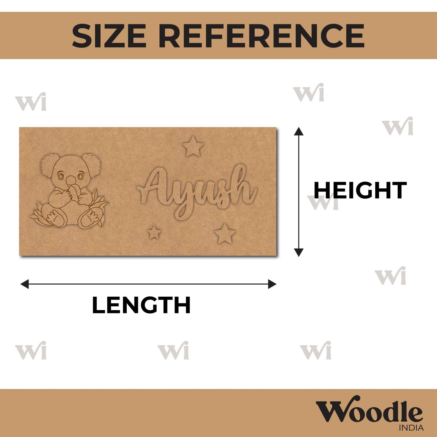 Koala Kids Nameplate MDF Design 1