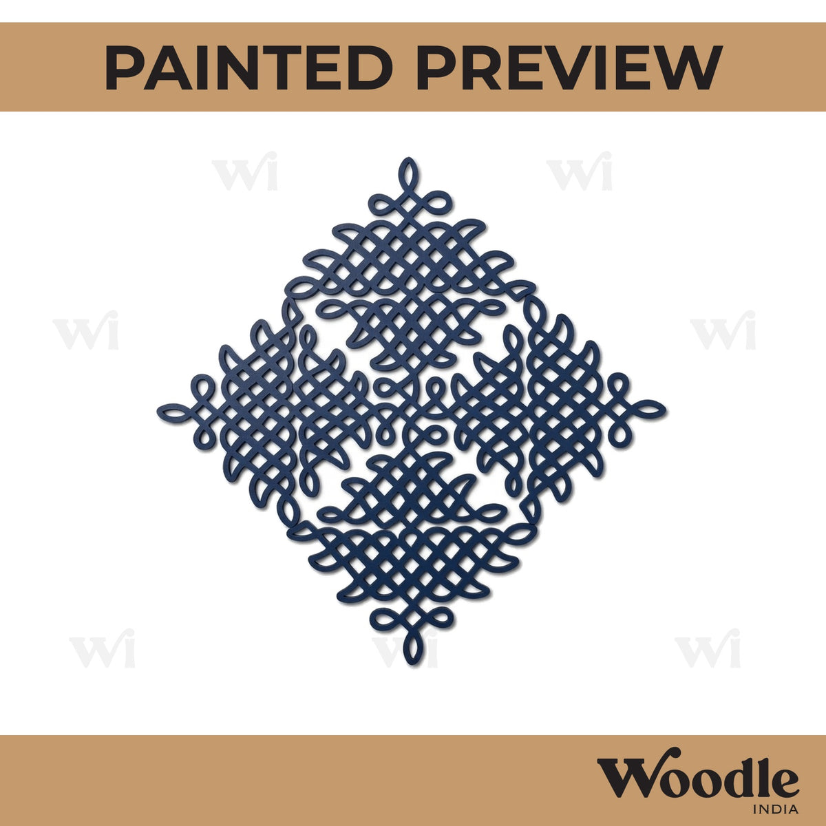 Kolam Muggu Pattern Cutout MDF Design 14