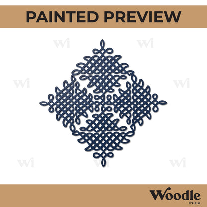 Kolam Muggu Pattern Cutout MDF Design 14