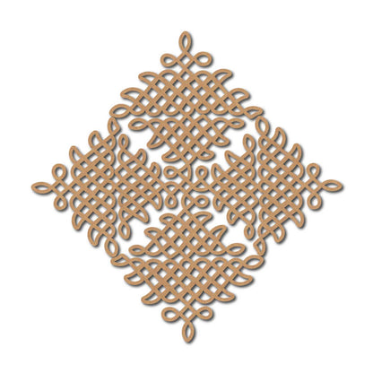 Kolam Muggu Pattern Cutout MDF Design 14