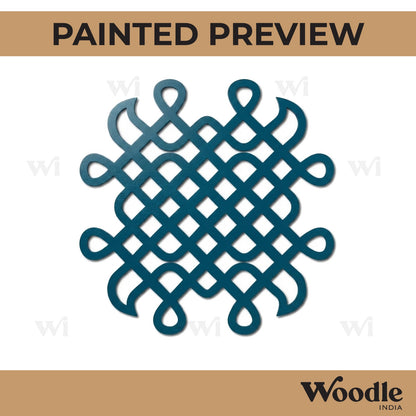Kolam Muggu Pattern Cutout MDF Design 23