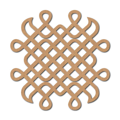 Kolam Muggu Pattern Cutout MDF Design 23