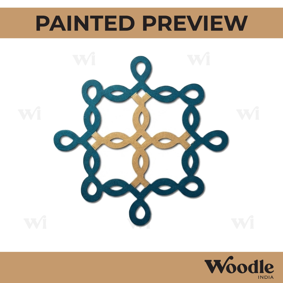Kolam Muggu Pattern Cutout MDF Design 8