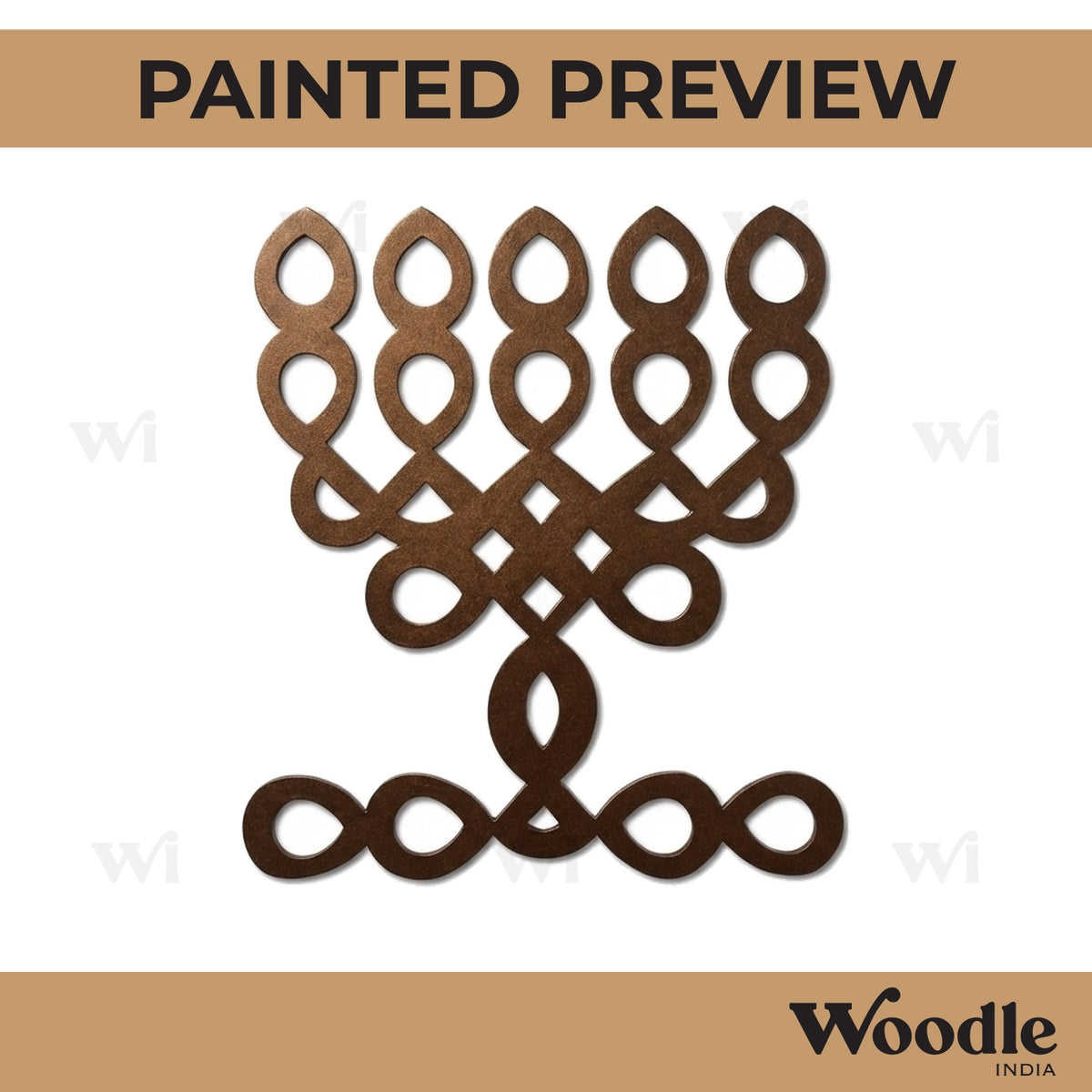 Kolam Muggu Pattern Cutout MDF Design 9
