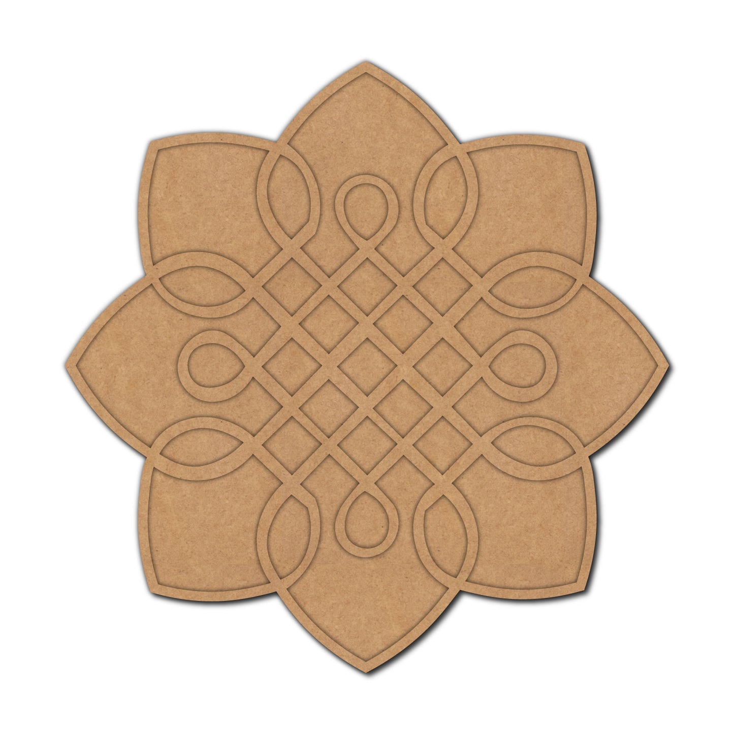 Kolam Muggu Pattern Reusable Rangoli Base MDF Design 1