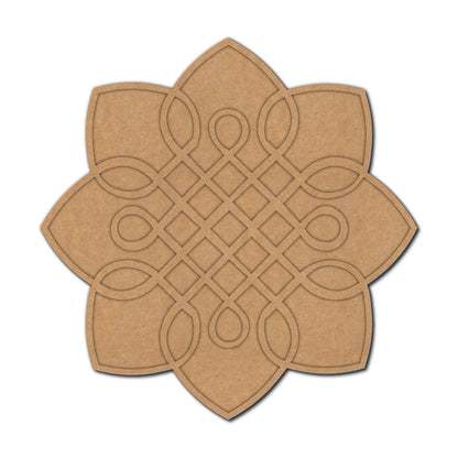 Kolam Muggu Pattern Reusable Rangoli Base MDF Design 1